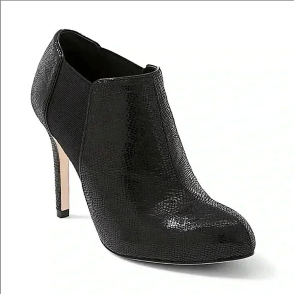 Whbm White House black market Cannes lizard embossed stiletto bootie 6.5 boots - Picture 1 of 16